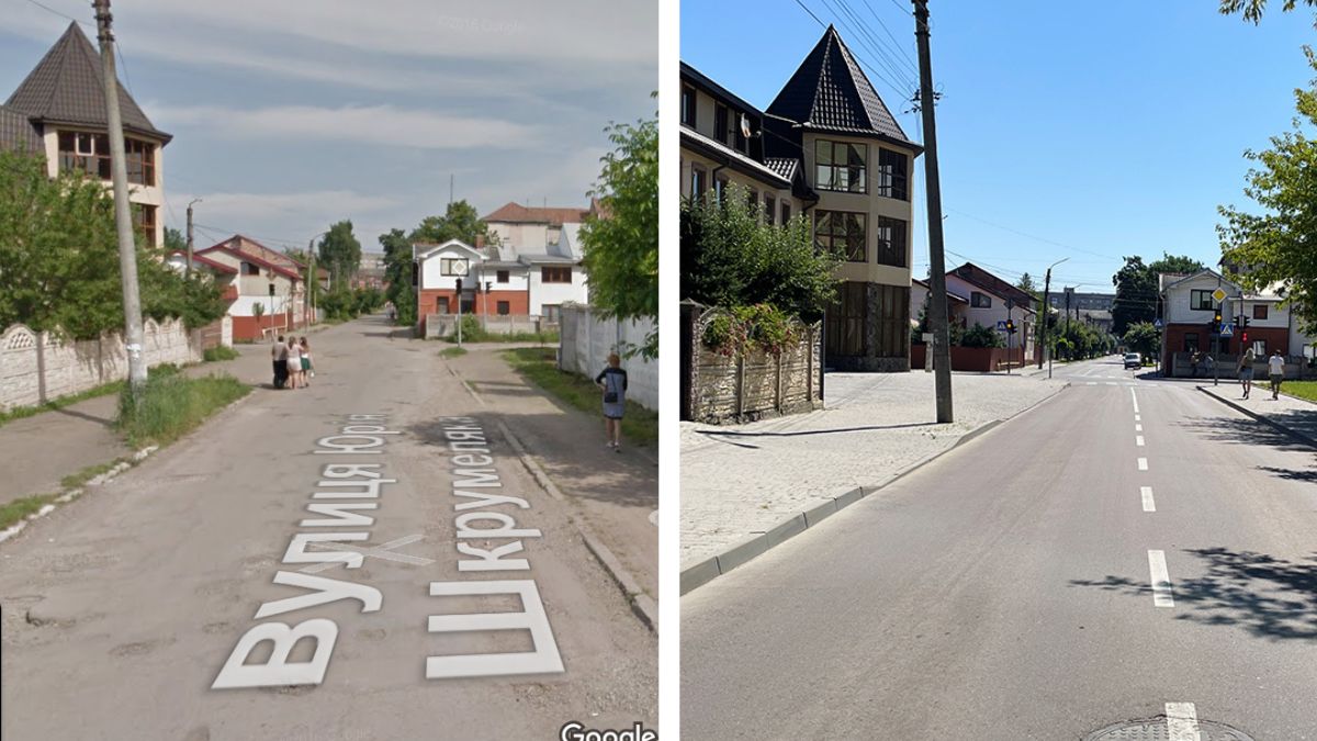 Як за 8 років змінилась вулиця Шкрумеляка в Коломиї