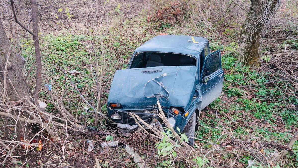 На Коломийщині авто опинилось в кюветі: двоє травмовані