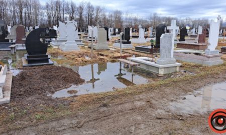 Багнюки по котики й затоплені могили: що кажуть у ратуші про ситуацію на кладовищі Коломиї