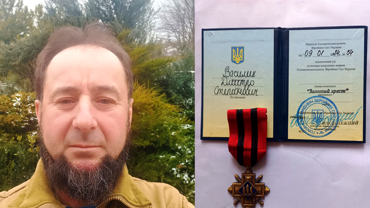 Військослужбовця з Городенківщини Дмитра Василика нагородили відзнакою від Залужного