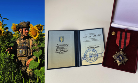 Захисник з Кутської громади Назарій Луканюк "Філософ" отримав почесну нагороду від Головнок