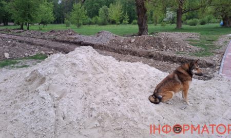 Більше бруківки: на Шевченківському озері знову кладуть плитку, цього разу за 1,3 млн грн