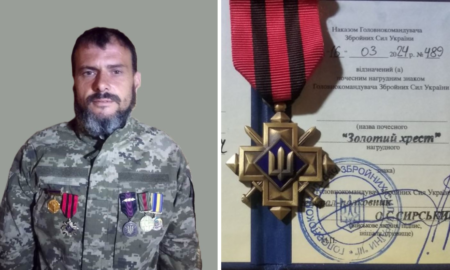Військовий із Старих Кутів отримав "Золотий Хрест" від Головнокомандувача ЗСУ