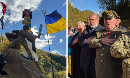 На місці легендарного бою УПА в селі Люча-Рушір освятили монумент повстанської слави