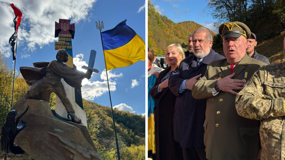 На місці легендарного бою УПА в селі Люча-Рушір освятили монумент повстанської слави