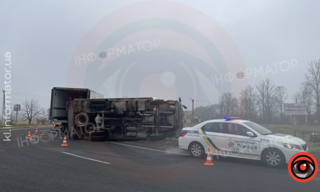 Під Коломиєю перекинулась вантажівка з тушами. ФОТО