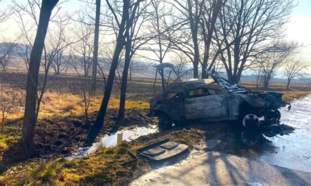 Авто згоріло вщент: нетверезий водій BMW вчинив ДТП на Прикарпатті